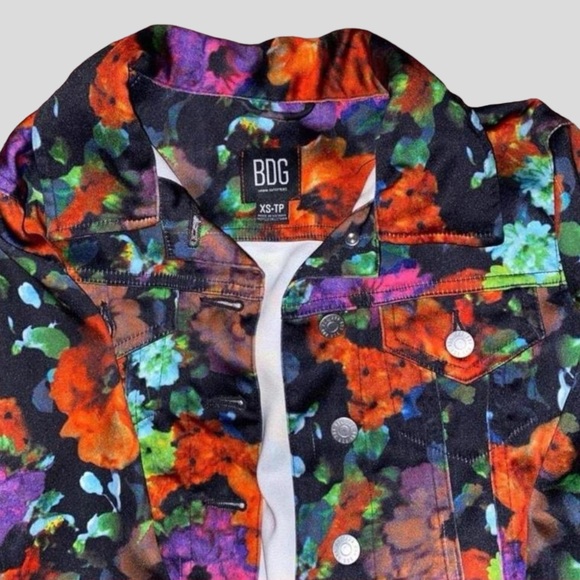 BDG bright floral cropped denim style jacket - Picture 2 of 3